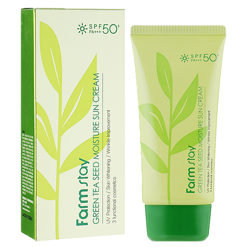 كريم الحماية من الشمس بالشاي الأخضر من فارم ستاي بعامل حماية من الشمس 50+ PA+++ – 70 جم