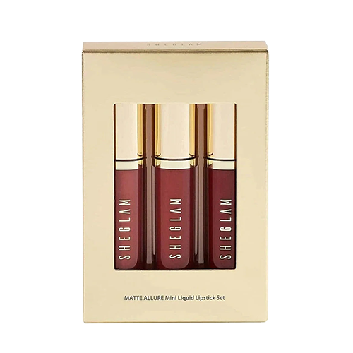 sheglam matte allure mini liquid lipstick set